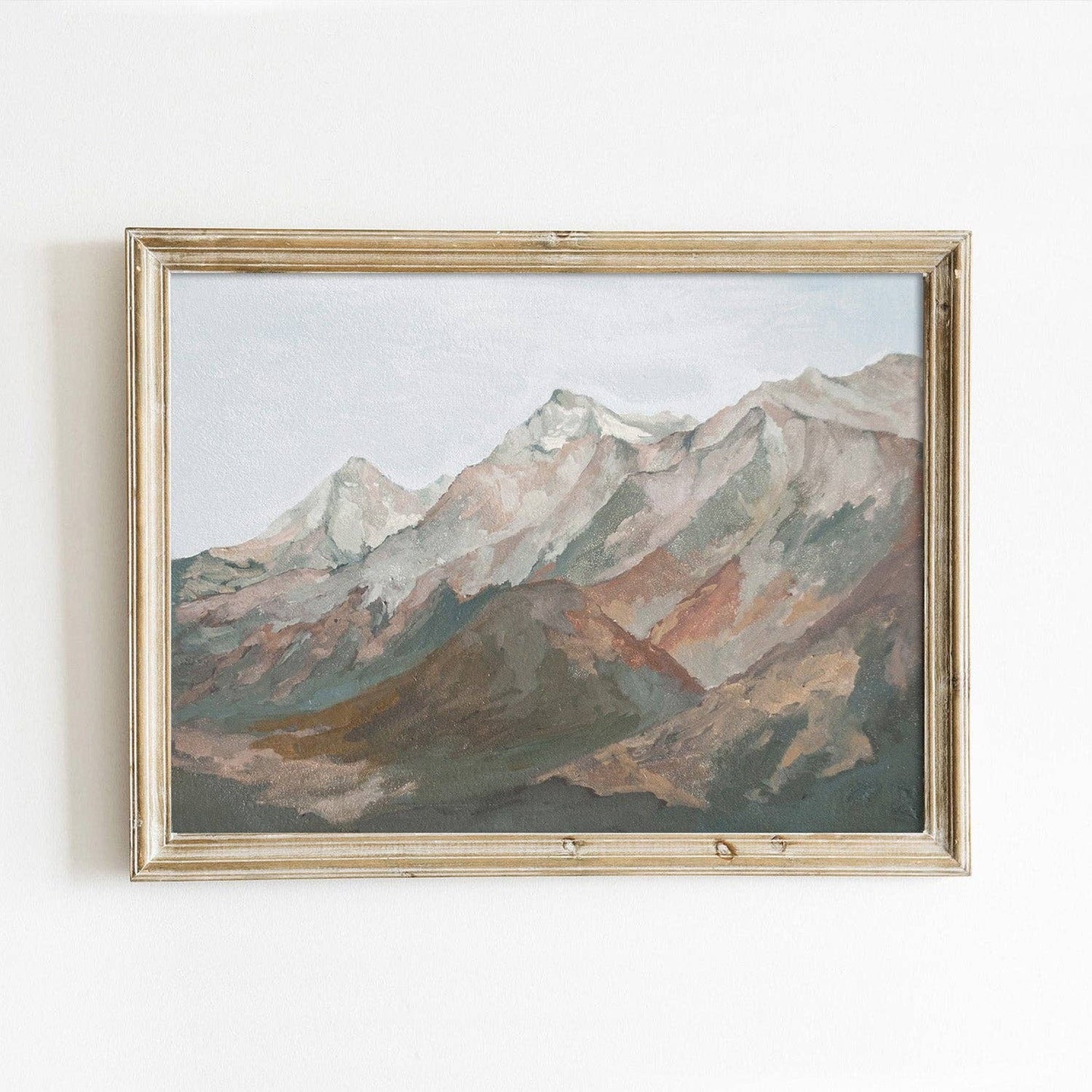 September Mountains Autumn Landscape Art Print