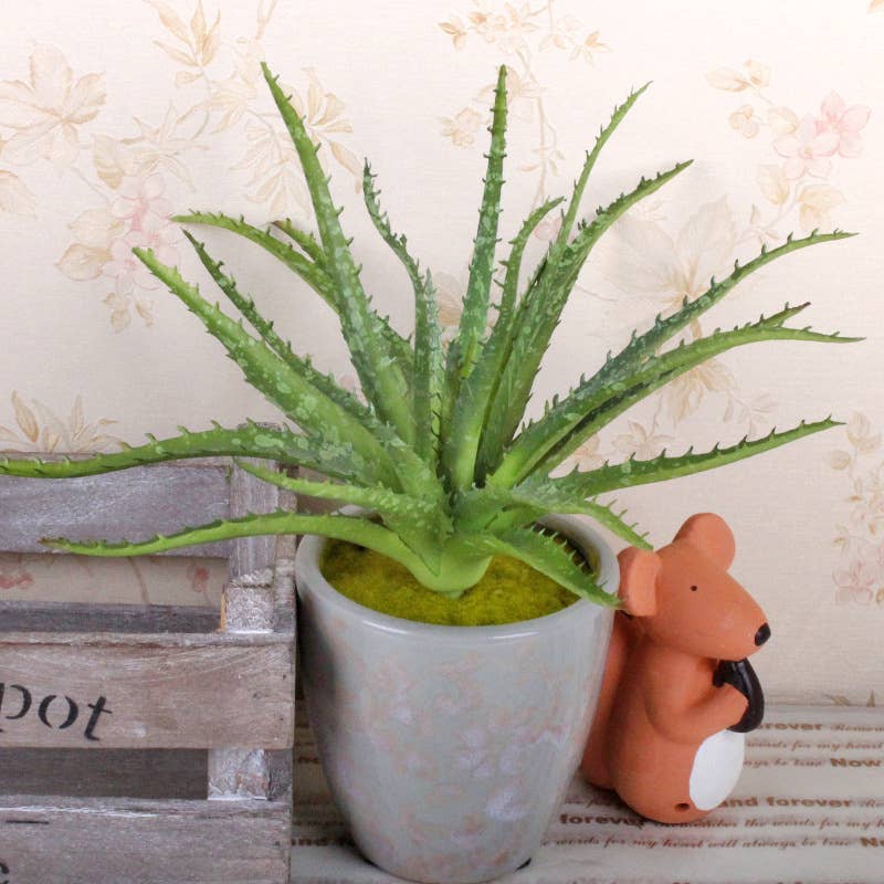 Faux Real Touch Succulents Aloe Plant - 10"