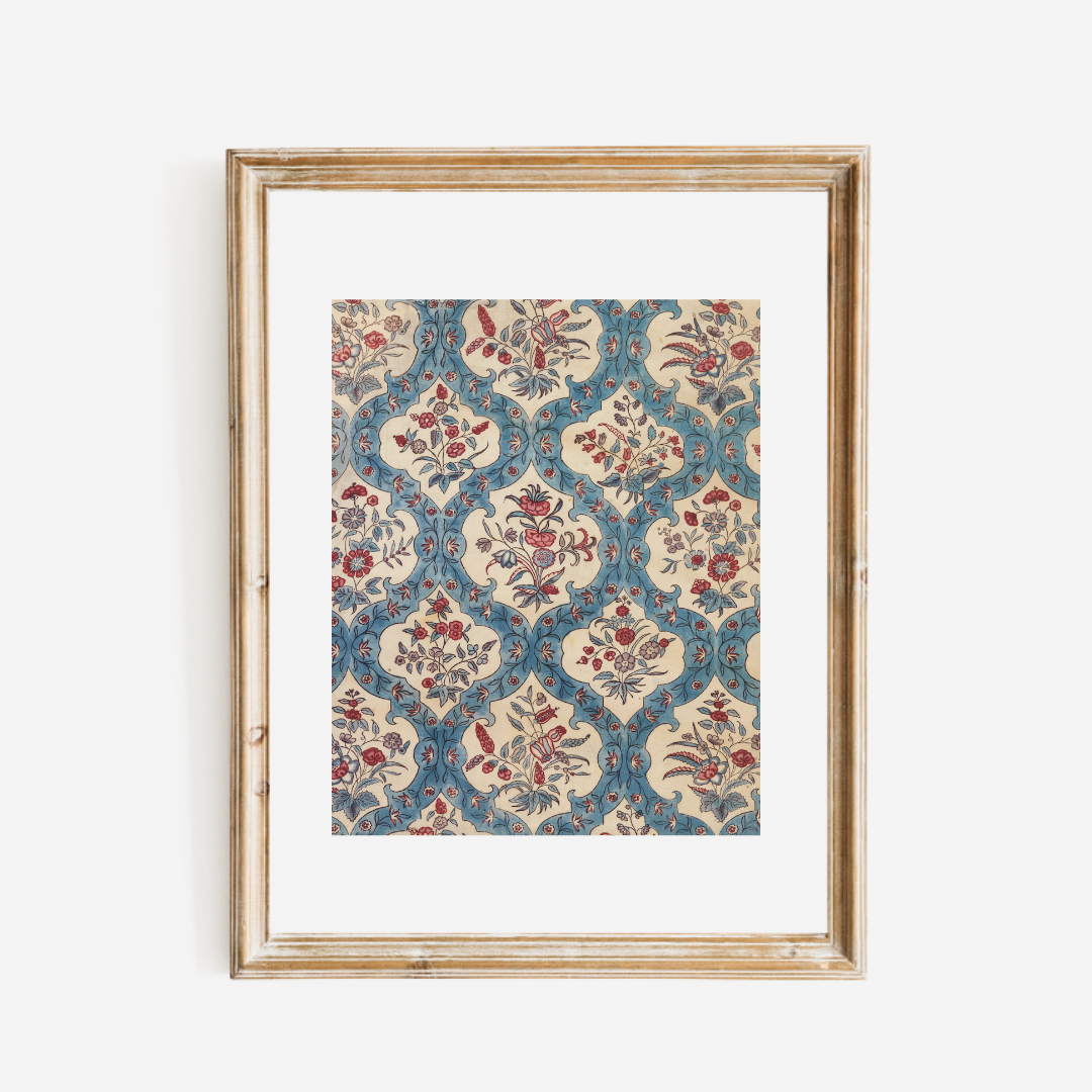 Chintz Textile Pattern Art Print