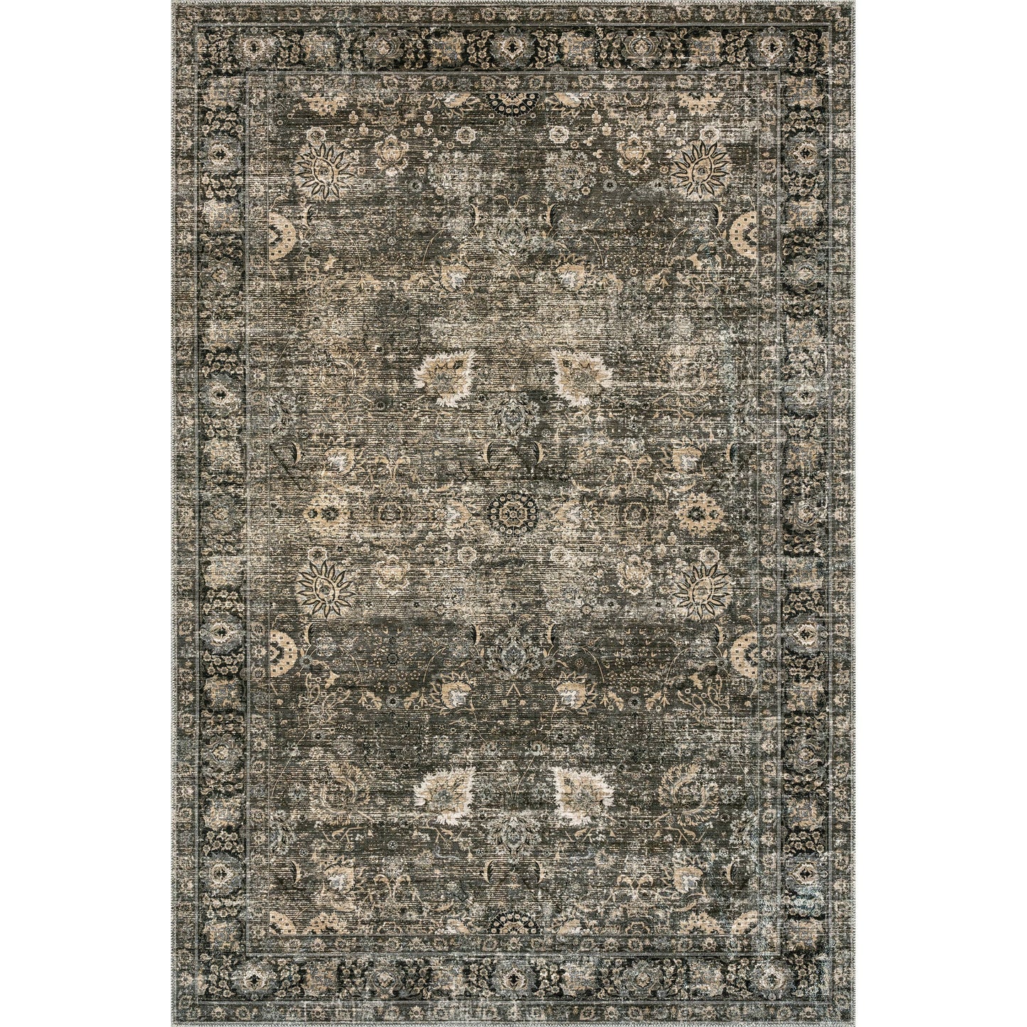 Lauren Liess Bayberry Vintage Machine Washable Area Rug