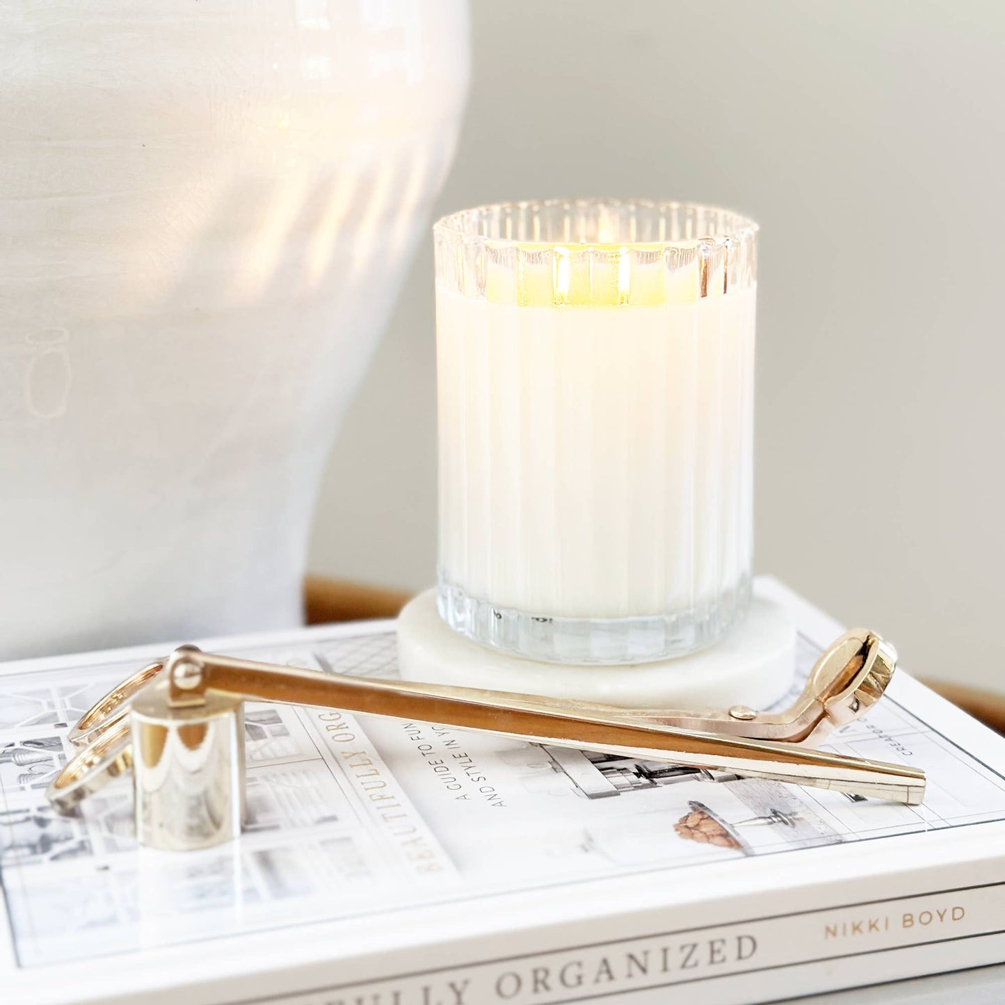 GRACE | Sea Salt + Sage Fluted Coconut Wax Candle