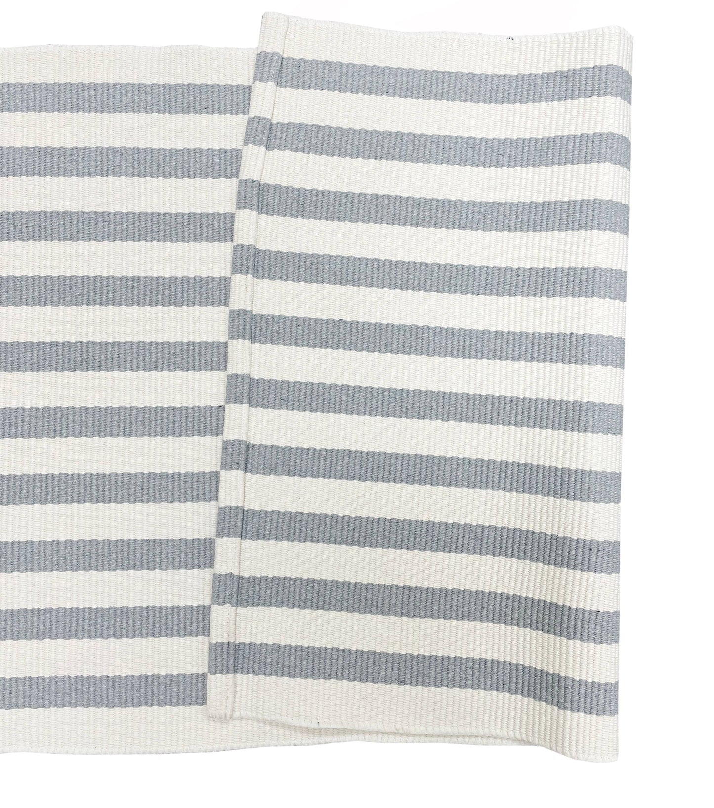 Woven Cotton Blend Classic Striped Area Rug