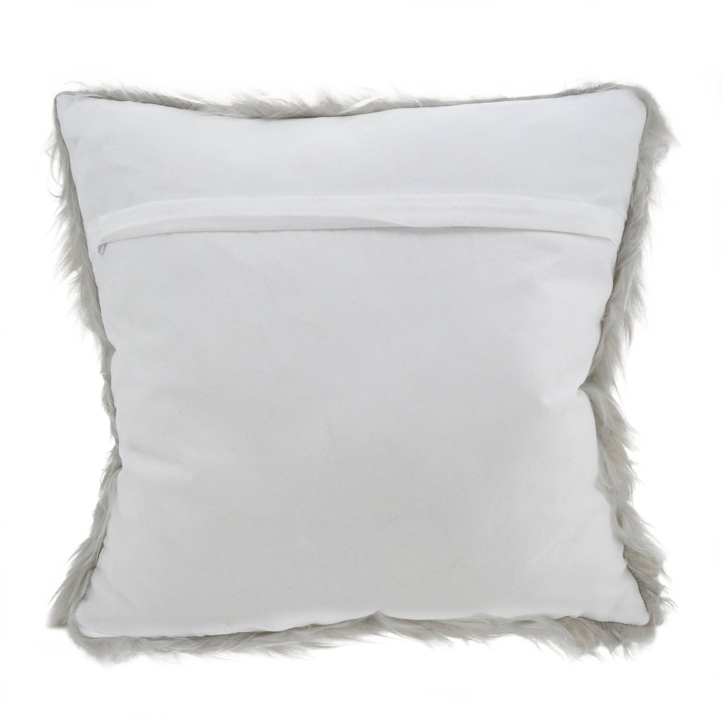 Long Hair Faux Fur Pillow - Poly Filled Natural/wheat color