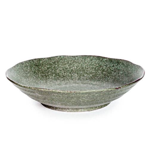 Nature Green 30oz 8.25"D x 2"H Shallow Bowl Deep Plate