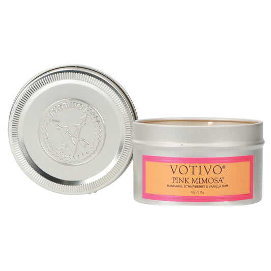 Aromatic Travel Tin Candle - Pink Mimosa