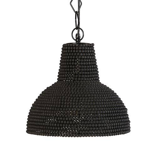 Beaded Hanging Lamp Black