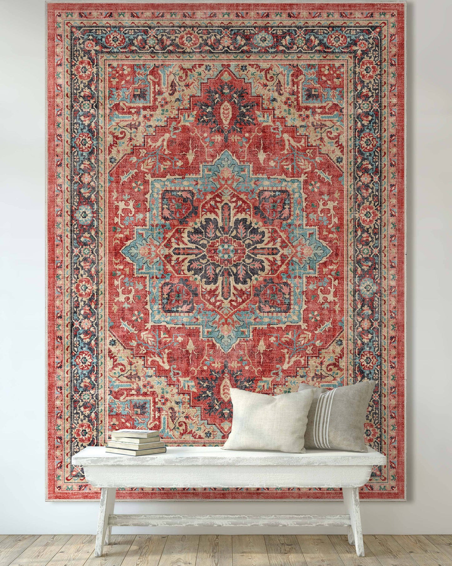 Tirana Vintage Medallion Oriental Flat-Weave Rug