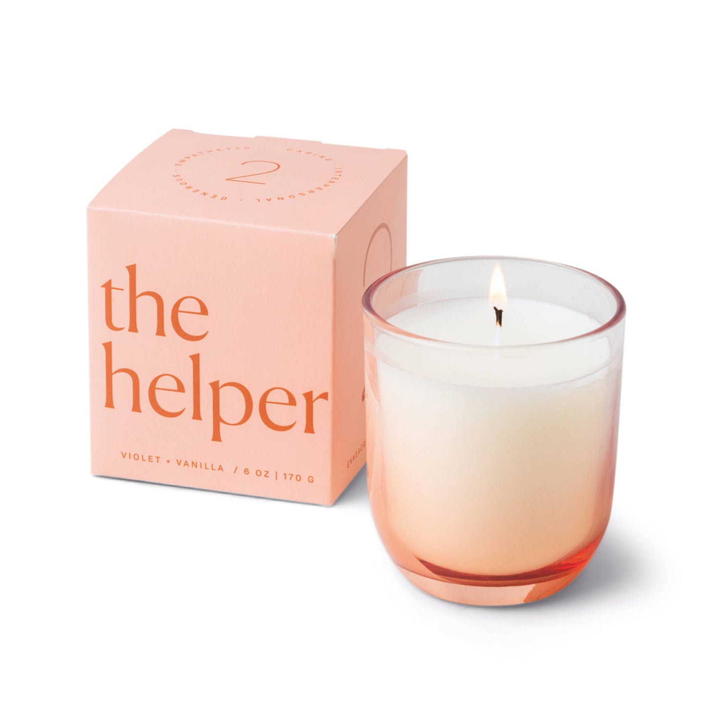 Enneagram 5 oz Peach Candle - Violet & Vanilla