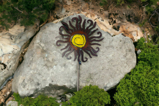 Sun plant stake southwestern garden stake eco friendly USA