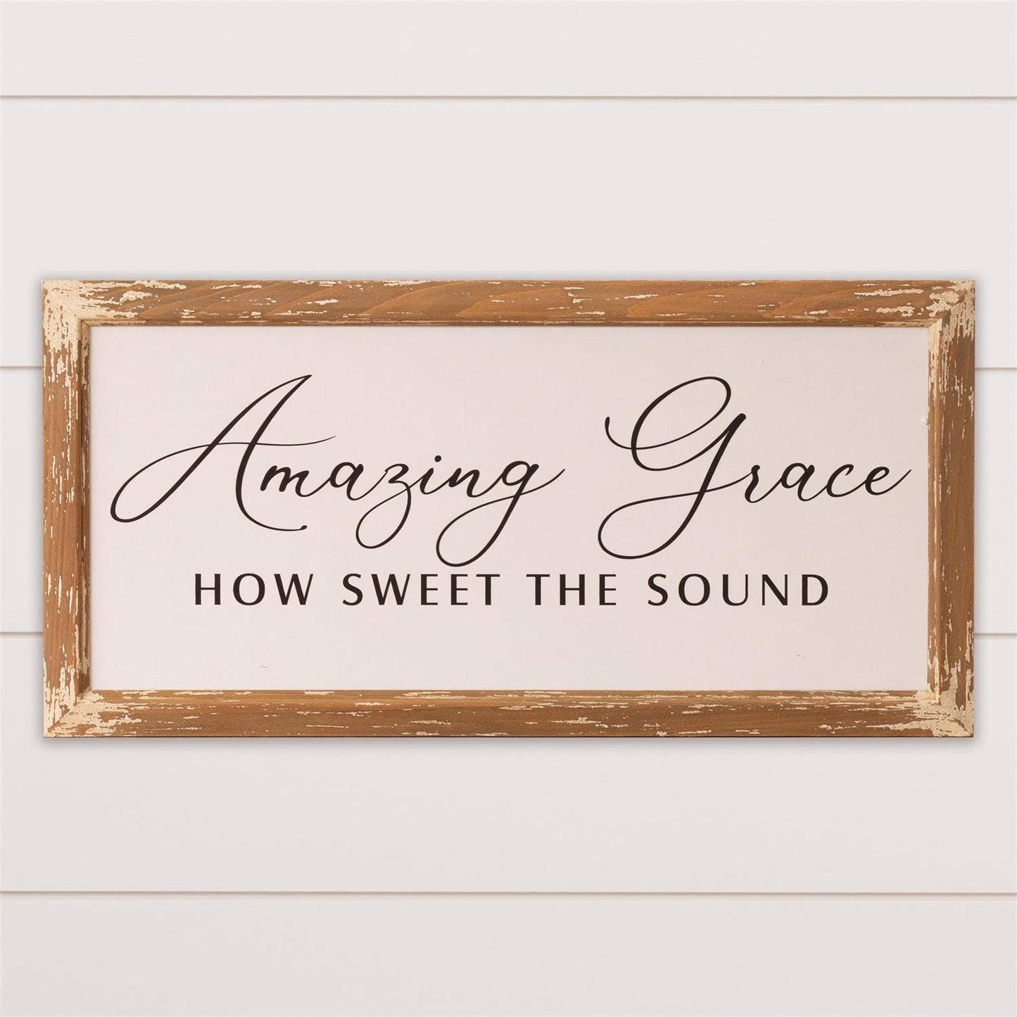 Wooden Sign - Amazing Grace How Sweet The Sound