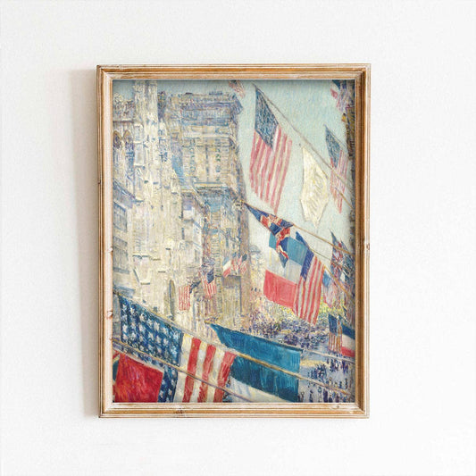 Ally Avenue Summer Art Print American Flag USA