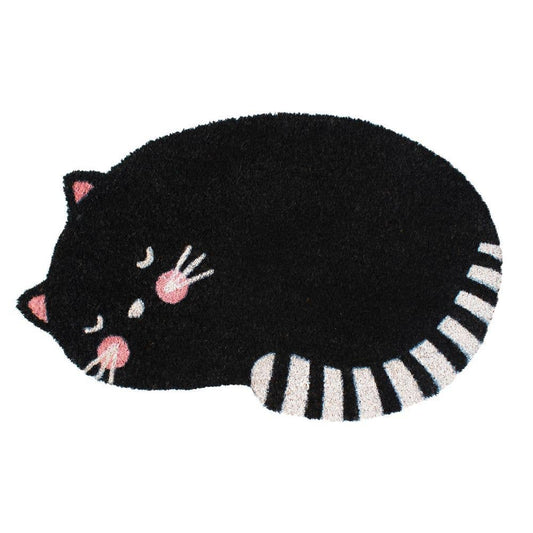 RugSmith Black Machine Tufted Cat, 18" x 28"