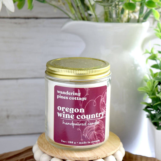 Oregon Wine Country Candle - 7 oz Glass Jar Candle
