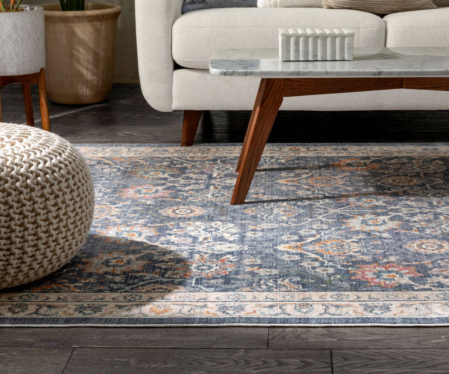 Zocalo Global Vintage Oriental Blue Rug