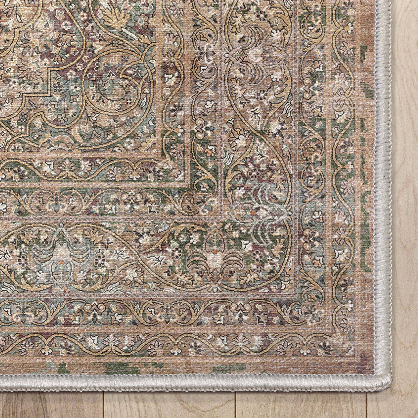 Juliette Vintage Persian Oriental Beige Flat-Weave Rug