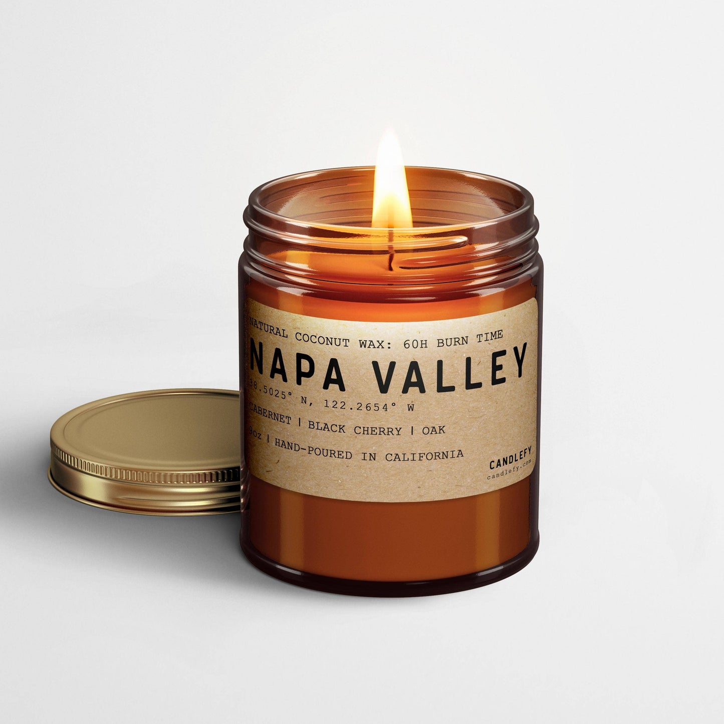 Napa Valley California Wine Candle Natural Coconut Soy Wax