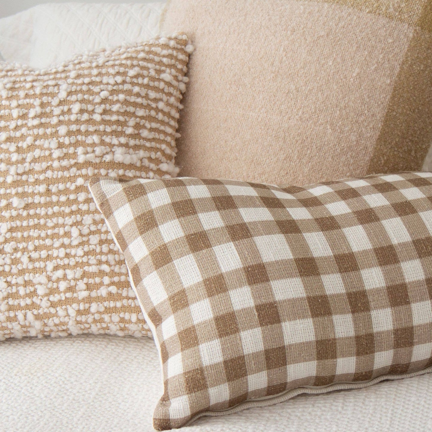 Oden Boucle with Border Pillow Cover