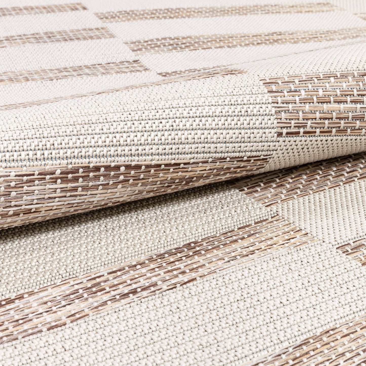 Cesar Modern Geometric Beige Flatweave Rug