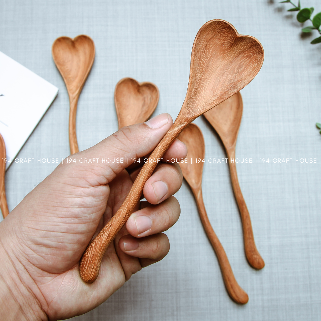 Wiggly Heart-Shaped Wooden Spoon -  Home Decor and Gifts