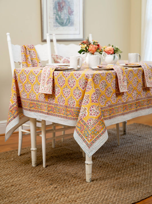 Hazel Block Print Tablecloth