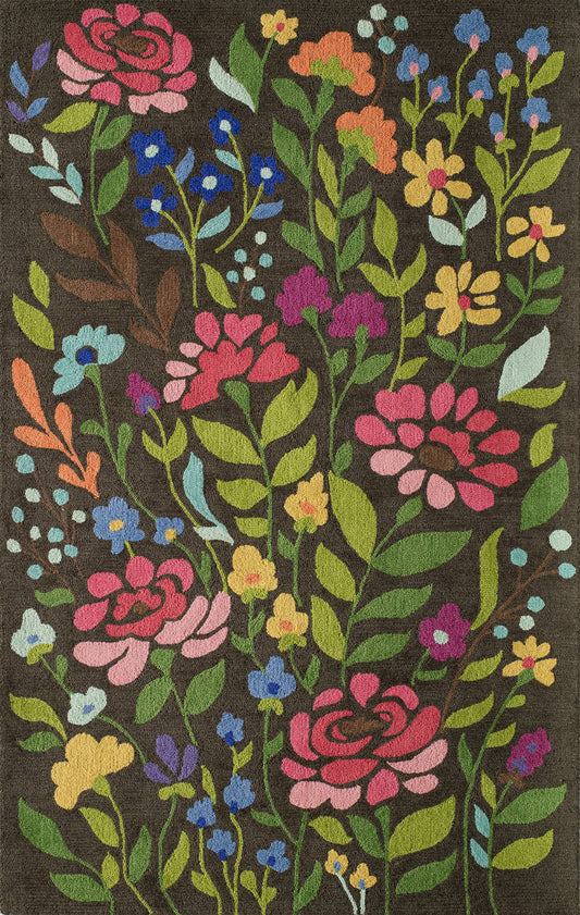 Momeni Newport Brown Floral Area Rug