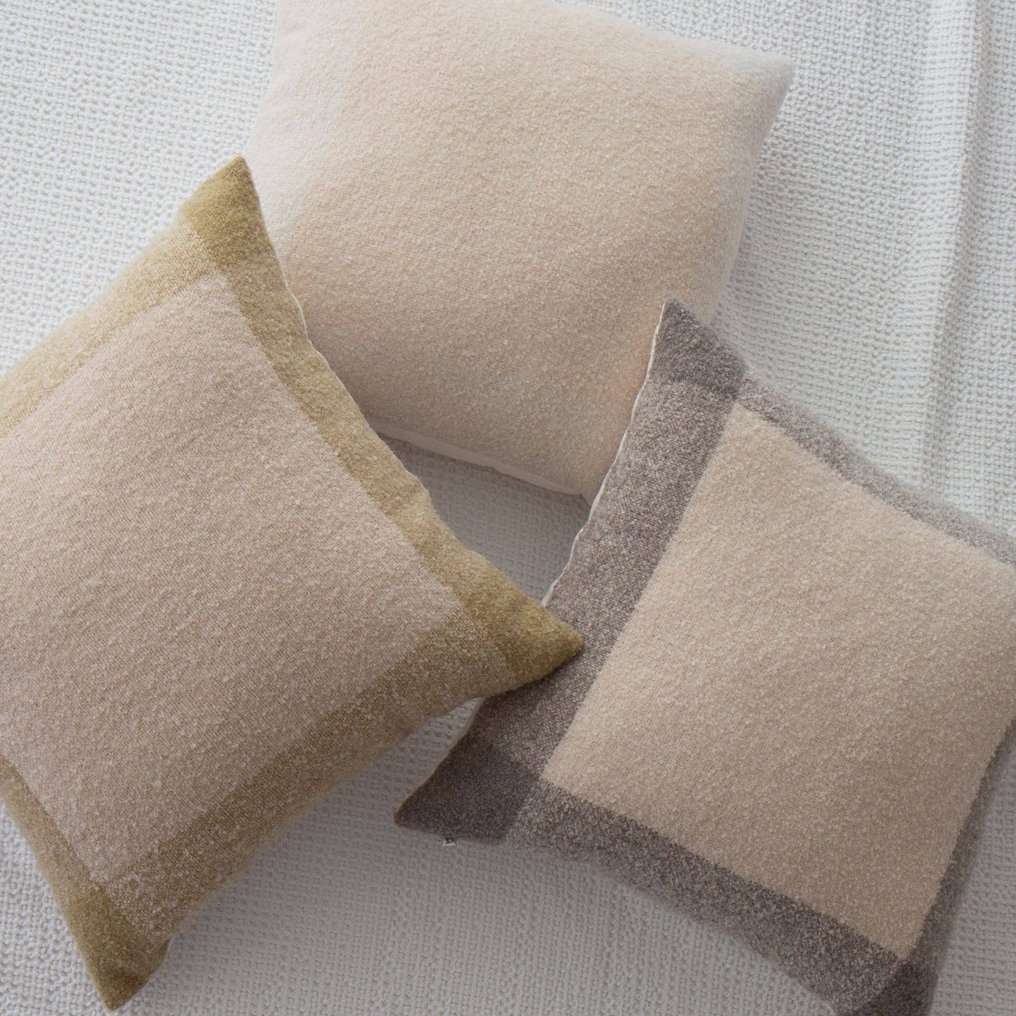 Oden Boucle with Border Pillow Cover