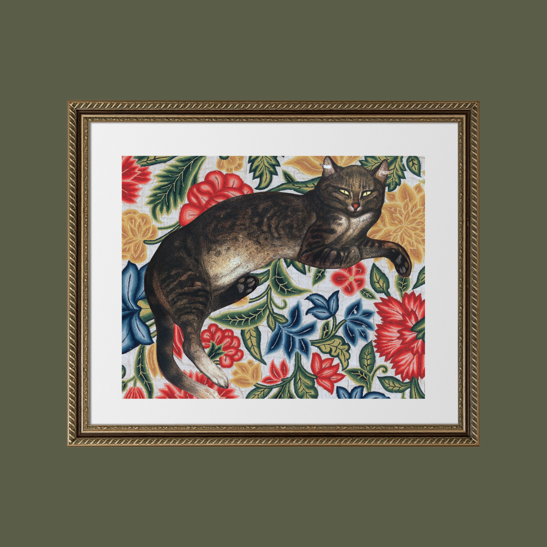 Lounging Cat Art Print