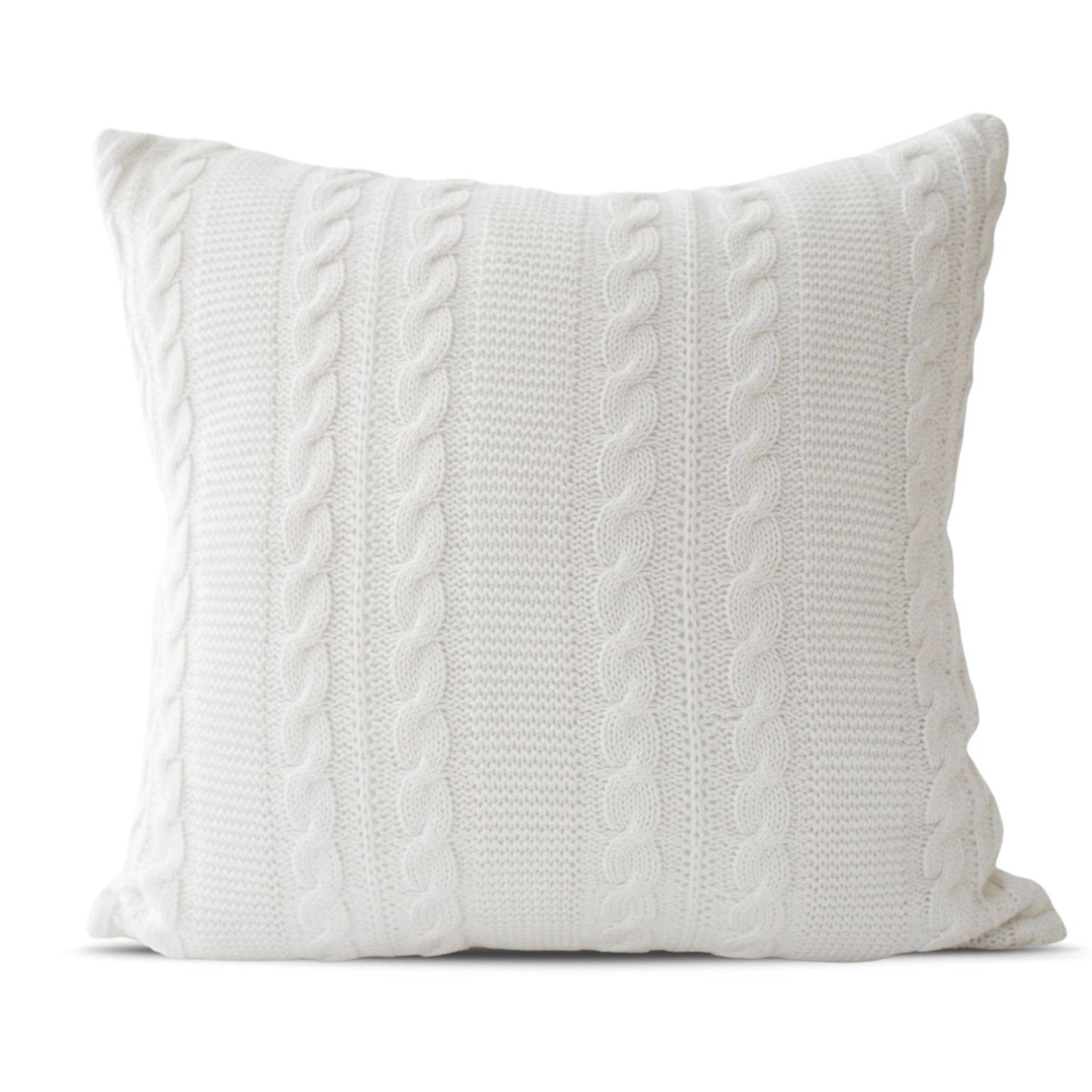 Luna Cable Knit Cotton Pillow Cover