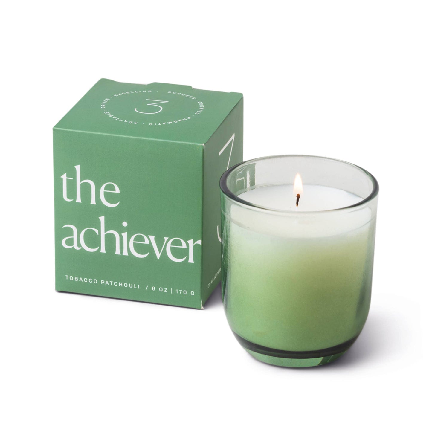 Enneagram 5 oz Green Candle - Tobacco Patchouli