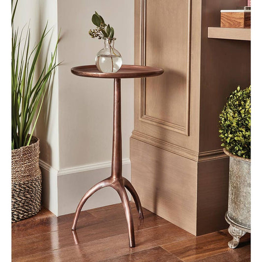 Brass,Finish Accent Table