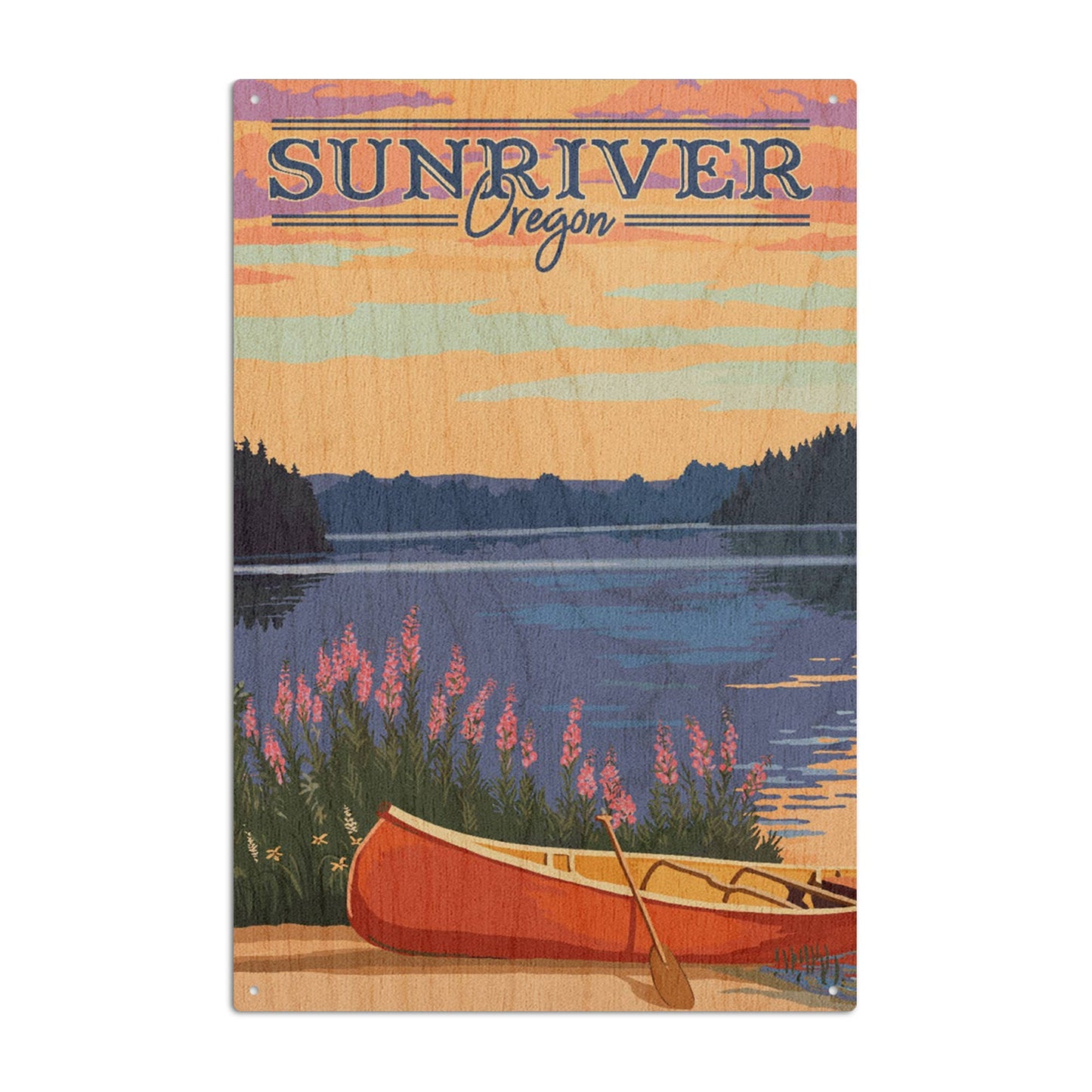 Sunriver, Oregon, Canoe and Lake Wall Decor (9 Options)