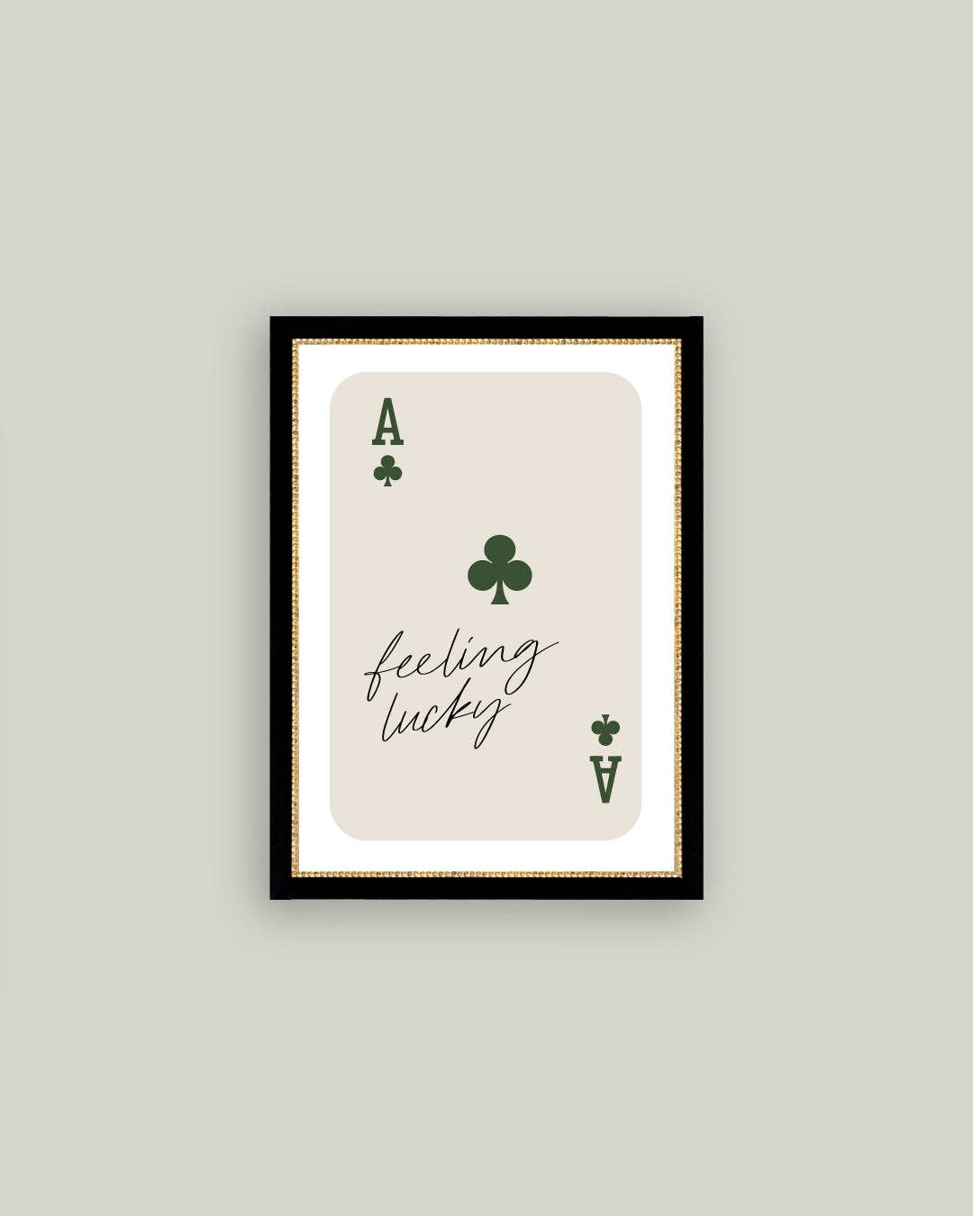 Feeling Lucky Ace Framed Antique Art