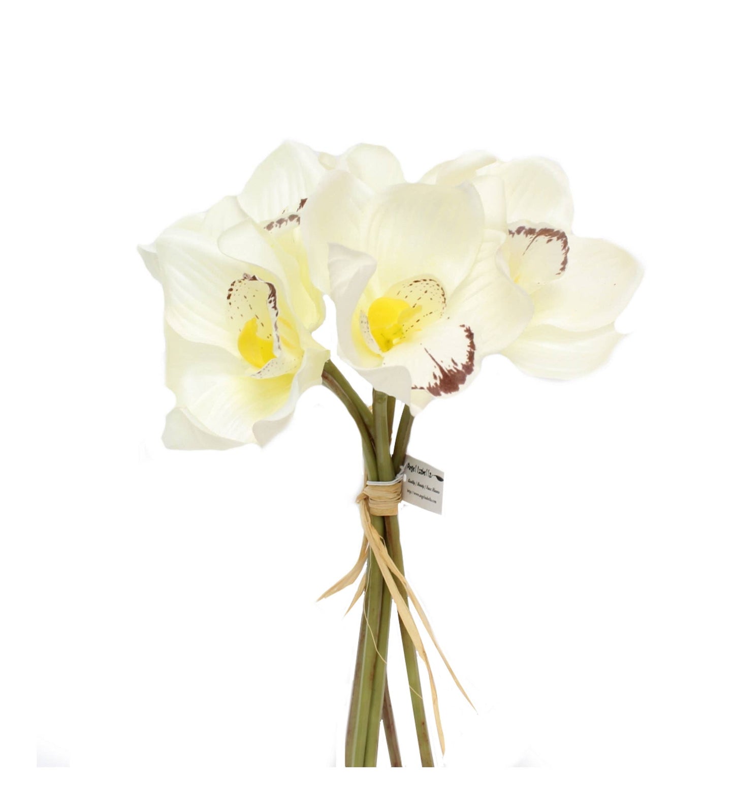 12" Artificial Cymbidium orchid bundle-pack of 5 stems