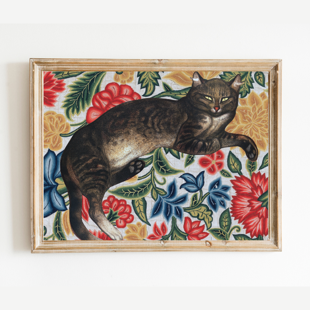 Lounging Cat Art Print