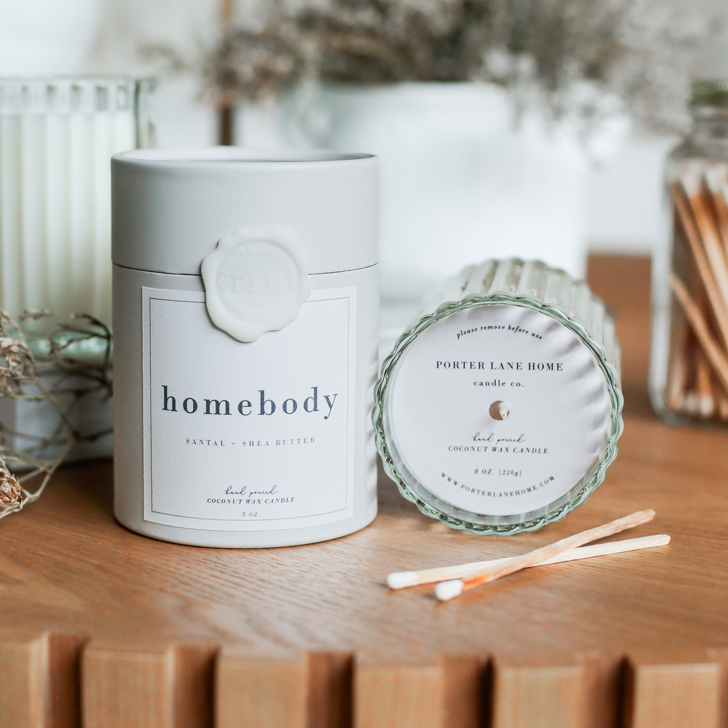 HOMEBODY | Santal + Shea Butter Fluted Coconut Wax Candle