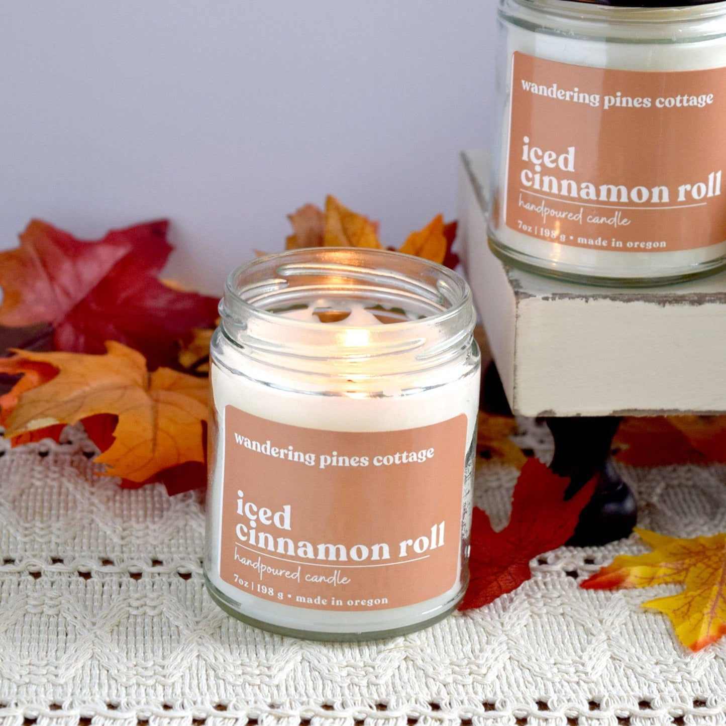 Iced Cinnamon Roll Candle - 7 oz Glass Jar Candle