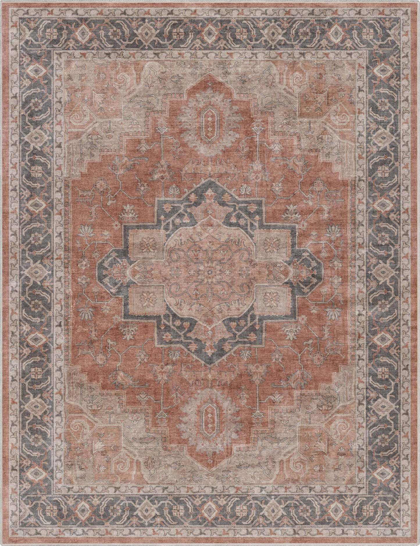 Paris Vintage Oriental Persian Flat-Weave Rug