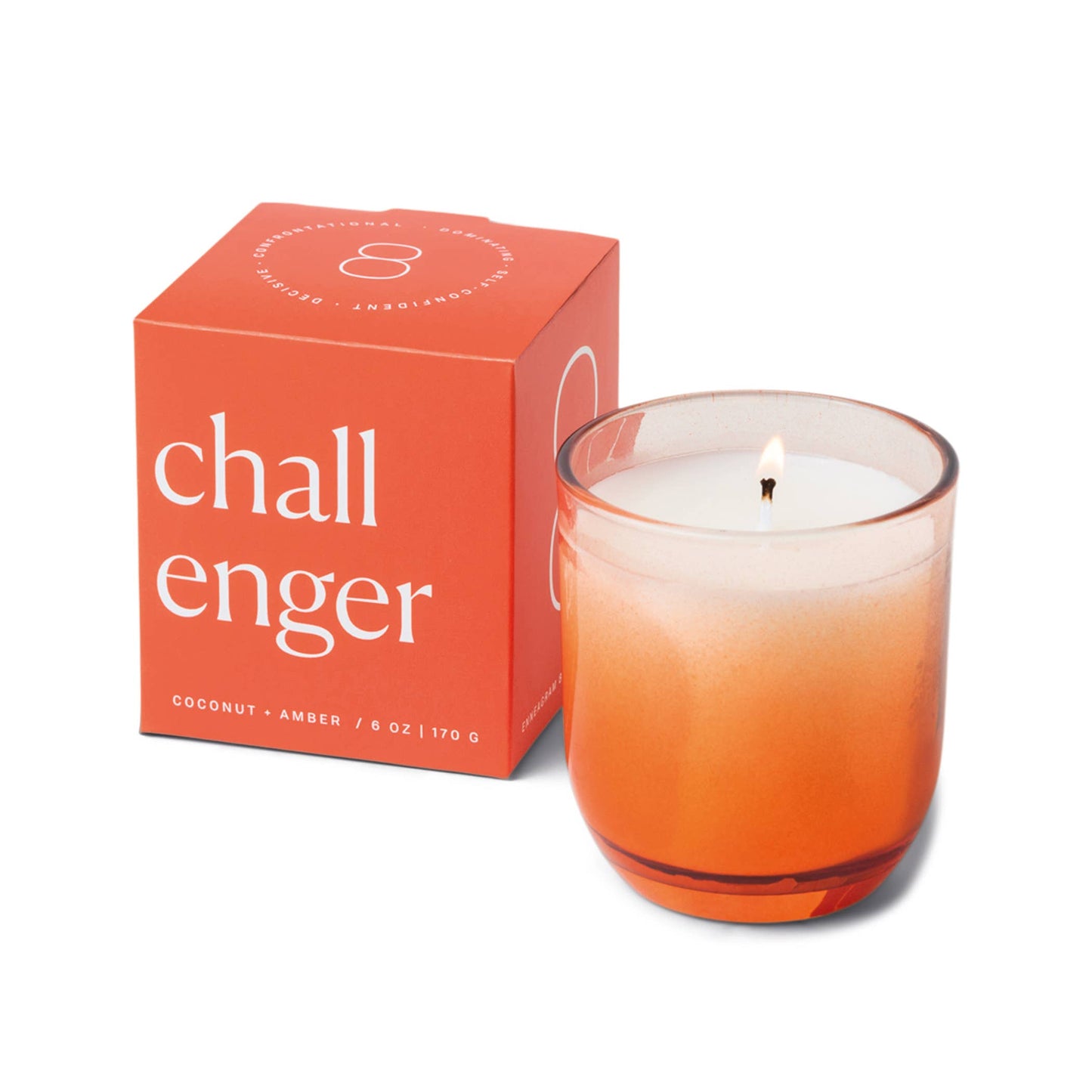 Enneagram 5 oz Orange Candle - Incense & Smoke