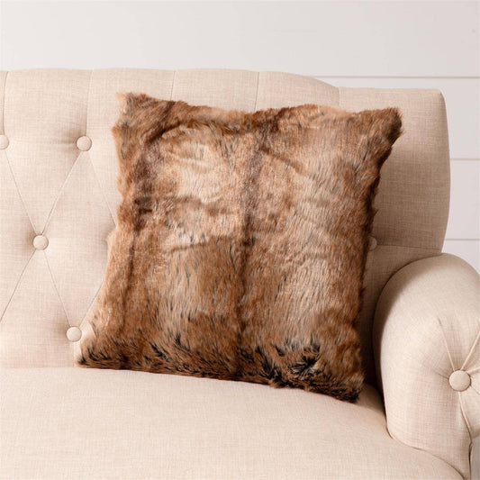 18” Pillow with insert - Faux Caribou Fur