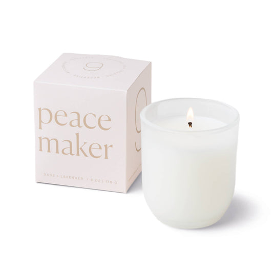 Enneagram 5 oz Ivory Candle - Sage & Lavender