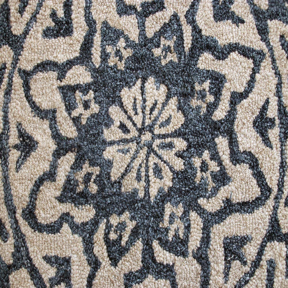 Modern Mosaic Medallion Hearth Rug  2'3" x 3'10" WOOL