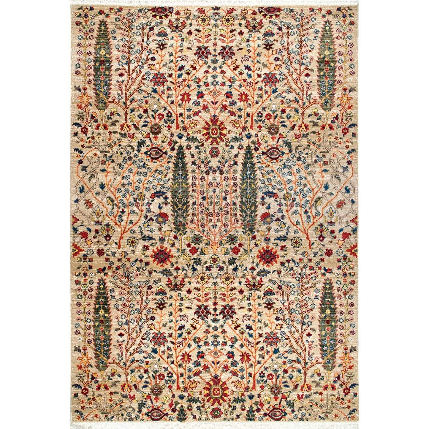 Dasilva Tribal Fringe Area Rug