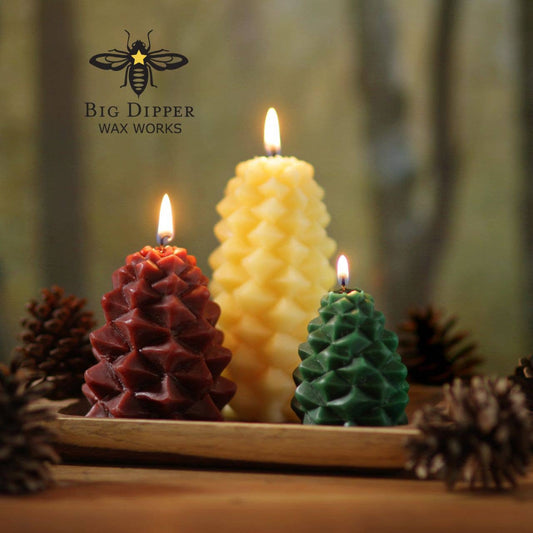 Beeswax Pinecone Candles