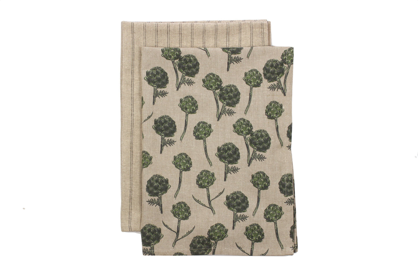 Tea Towel set Artichoke Burnt Olive