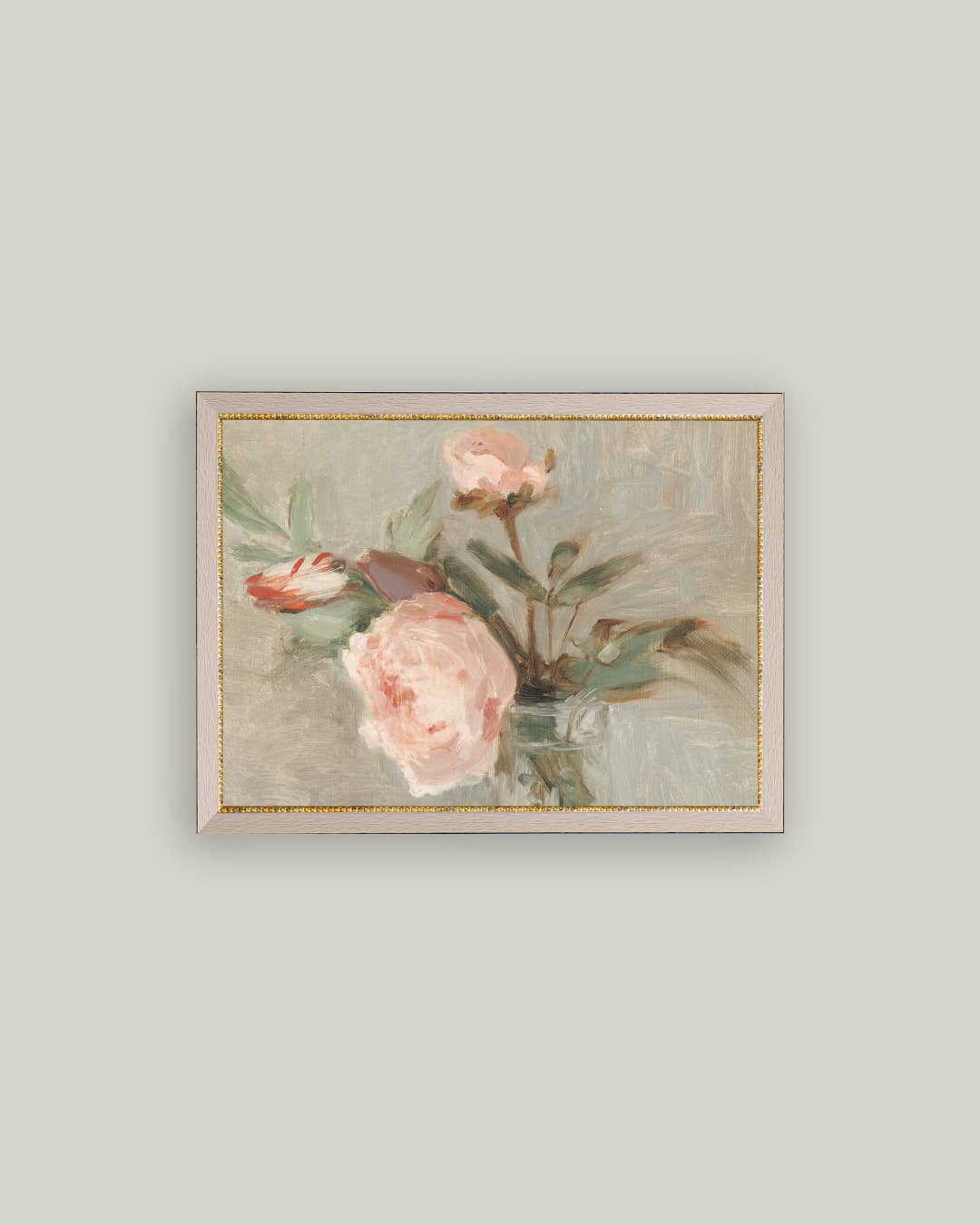 Light Pink Roses Framed Antique Art