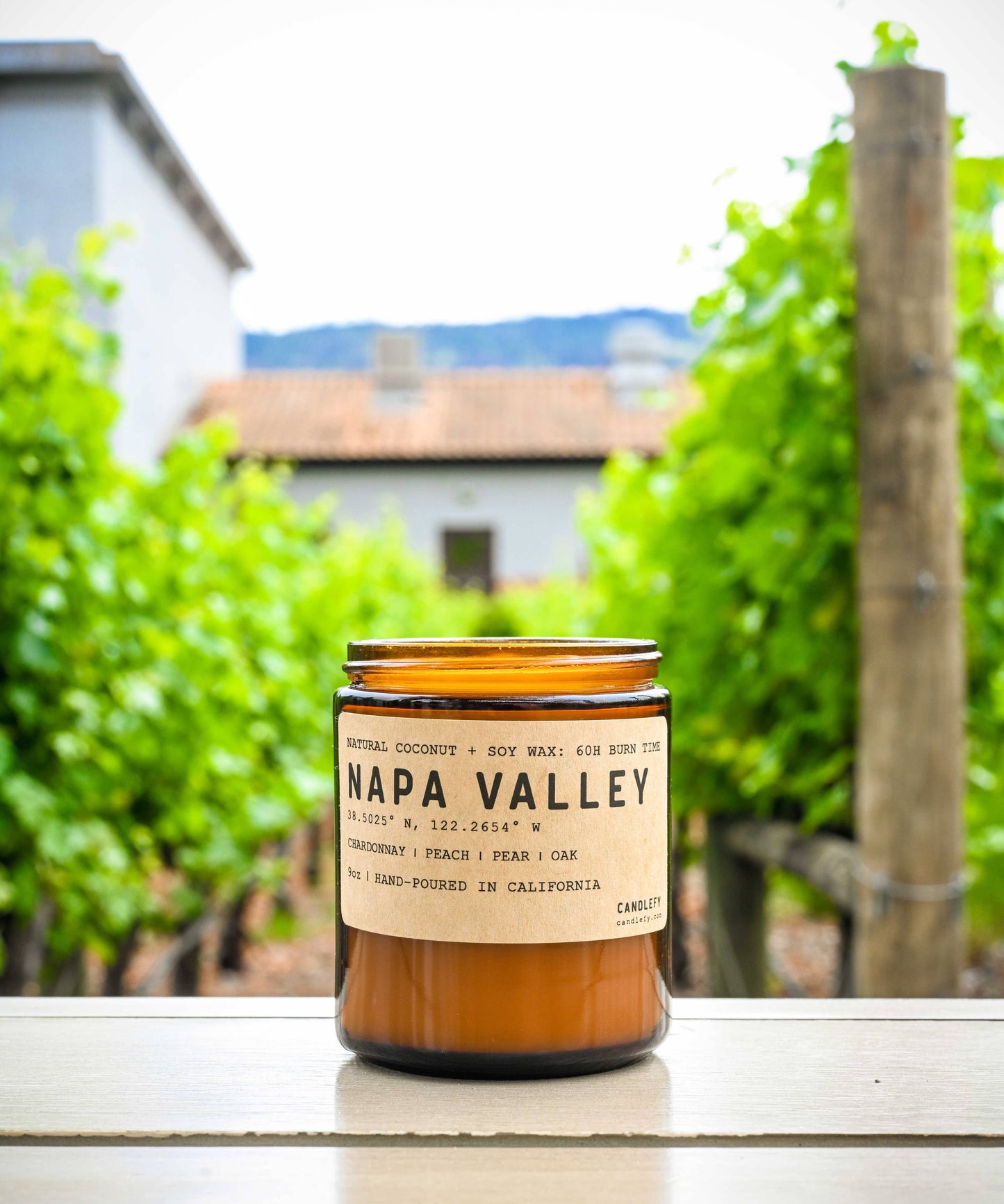 Napa Valley California Wine Candle Natural Coconut Soy Wax