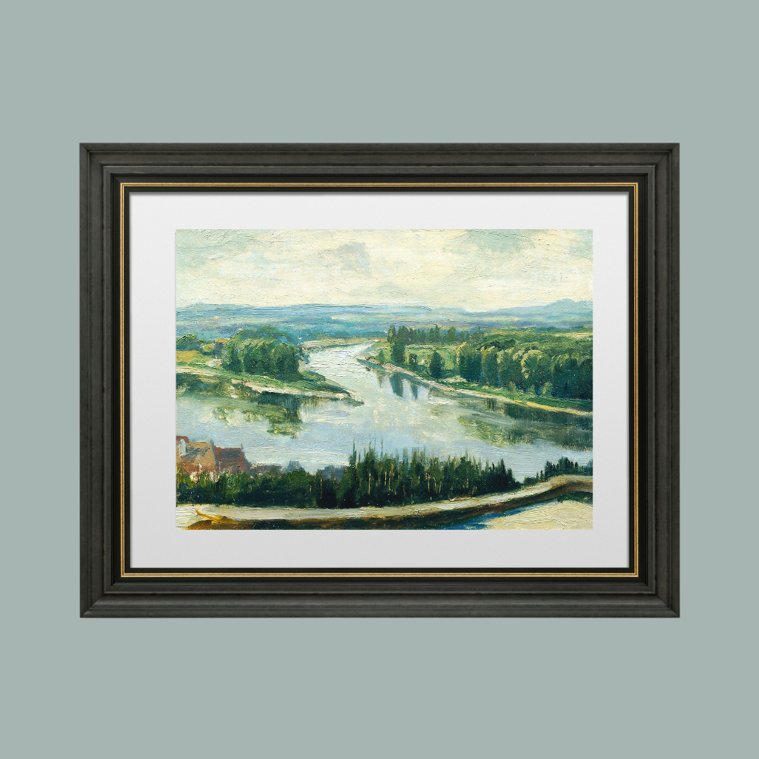 Valley River Landscape Art Print