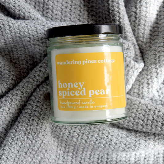 Honey Spiced Pear Candle - 7 oz Glass Jar Candle