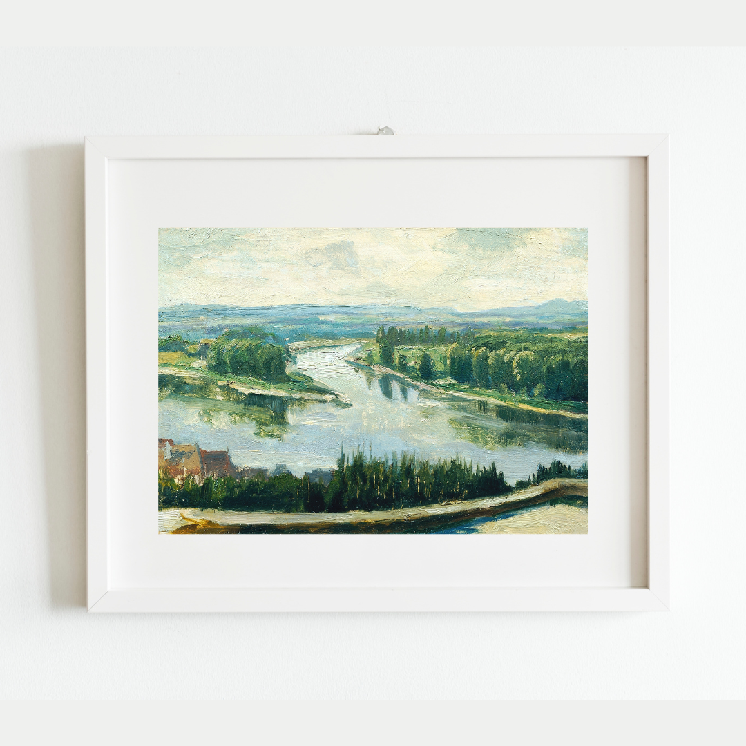 Valley River Landscape Art Print