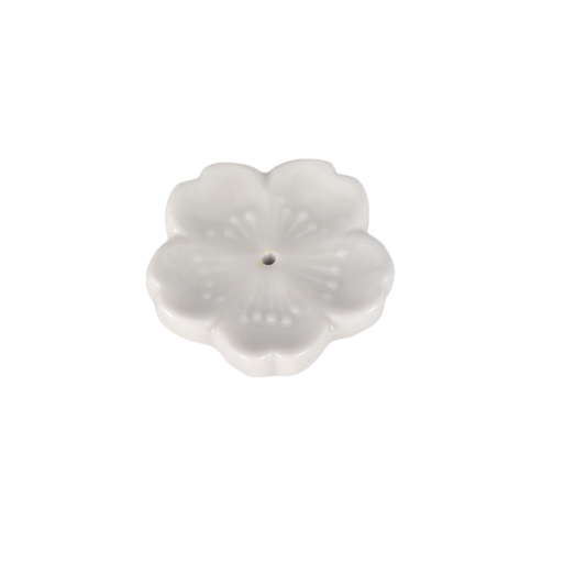 Sakura Cherry Blossom Incense Holder 2 inch White (50/500)